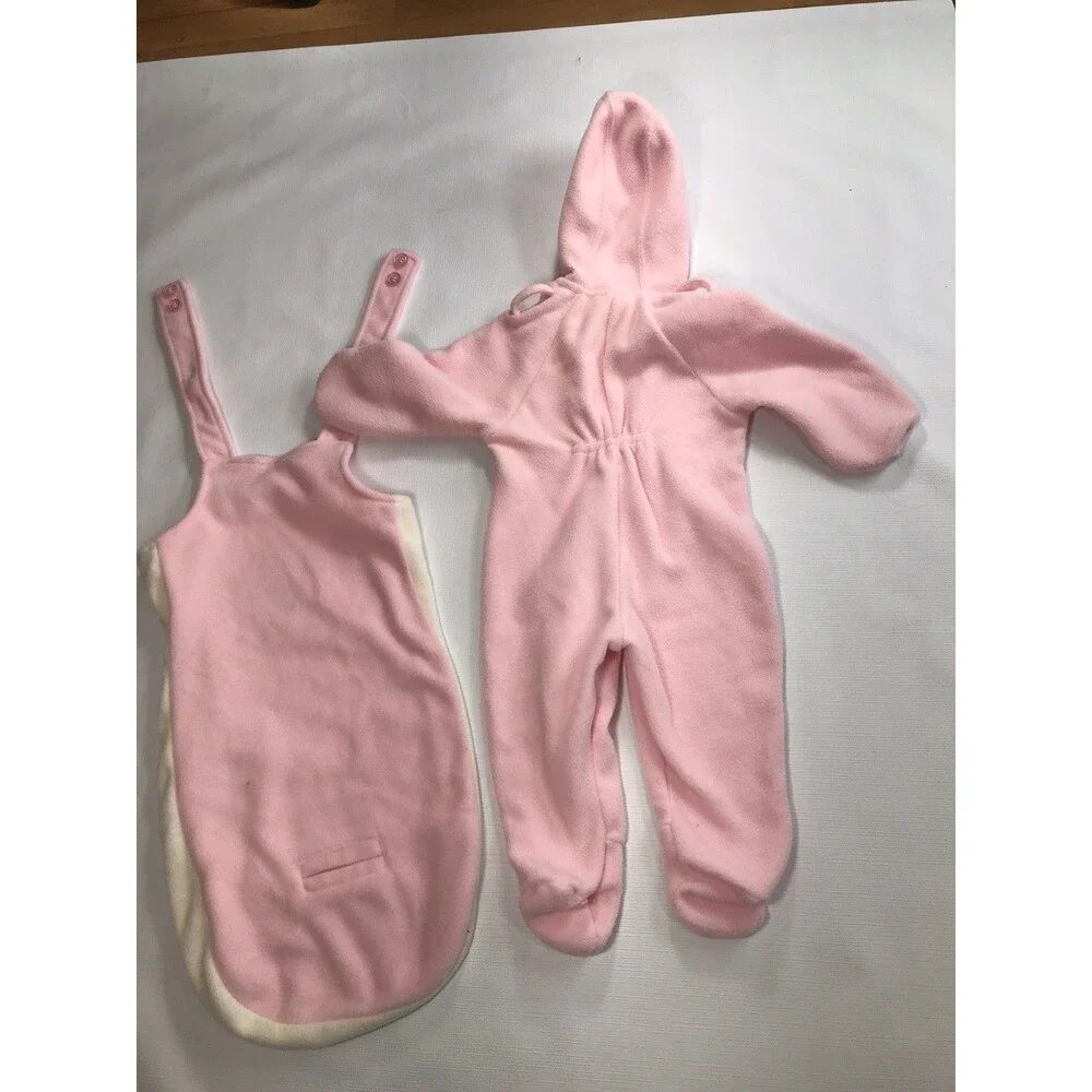 Okie Dokie 2 Piece Kitty  Baby Girls Coverall Set Size 9 Months